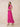 Chiffon Tea Length A-Line Bridesmaid Dress with Flutter Sleeve in Fuchsia