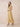 Chiffon Tea Length A-Line Bridesmaid Dress with Flutter Sleeve in Gold