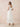 Chiffon Tea Length A-Line Bridesmaid Dress with Flutter Sleeve in Ivory
