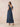 Chiffon Tea Length A-Line Bridesmaid Dress with Flutter Sleeve in Navy Blue
