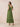 Chiffon Tea Length A-Line Bridesmaid Dress with Flutter Sleeve in Olive Green