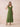 Chiffon Tea Length A-Line Bridesmaid Dress with Flutter Sleeve in Olive Green