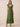 Chiffon Tea Length A-Line Bridesmaid Dress with Flutter Sleeve in Olive Green