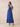 Chiffon Tea Length A-Line Bridesmaid Dress with Flutter Sleeve in Royal Blue