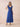 Chiffon Tea Length A-Line Bridesmaid Dress with Flutter Sleeve in Royal Blue