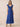 Chiffon Tea Length A-Line Bridesmaid Dress with Flutter Sleeve in Royal Blue