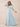 V-Neck Flutter Sleeve Chiffon Maxi A-Line Bridesmaid Dress in Sky Blue