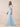 V-Neck Flutter Sleeve Chiffon Maxi A-Line Bridesmaid Dress in Sky Blue