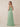 Pleated Chiffon Spaghetti Strap V-Neck Bridesmaid Dress in Sage Green
