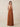 V-Neck Chiffon A-Line Floor Length Bridesmaid Dress with Back Sash in Burnt Orange