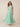 V-Neck Chiffon A-Line Floor Length Bridesmaid Dress with Back Sash in Mint Green