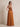 Spaghetti Strap V-Neck Chiffon Ruffled Bridesmaid Dress with Slit in Burnt Orange
