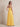 Mustard Yellow Spaghetti Strap V-Neck Chiffon Ruffled Bridesmaid Dress with Slit