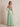 Spaghetti Strap V-Neck Chiffon Ruffled Bridesmaid Dress with Slit in Sage Green