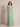 Spaghetti Strap V-Neck Chiffon Ruffled Bridesmaid Dress with Slit in Sage Green