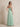 Spaghetti Strap V-Neck Chiffon Ruffled Bridesmaid Dress with Slit in Mint Green