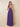 A-Line Chiffon Pleated Deep V Neck Halter Bridesmaid Dress in Purple