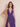 A-Line Chiffon Pleated Deep V Neck Halter Bridesmaid Dress in Purple