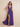 A-Line Chiffon Pleated Deep V Neck Halter Bridesmaid Dress in Purple