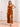 Boned Tiered Chiffon Ankel Bridesmaid Dress With Ruffle - Burnt Orange