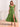 Ruffle Sleeve A-Line Chiffon Tea Length Bridesmaid Dress - Olive Green