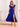 Ruffle Sleeve A-Line Chiffon Tea Length Bridesmaid Dress - Royal Blue