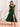 Ruffle Sleeve A-Line Chiffon Tea Length Bridesmaid Dress - Emerald Green
