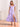 Ruffle Sleeve A-Line Chiffon Tea Length Bridesmaid Dress - Lilac