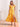 Ruffle Sleeve A-Line Chiffon Tea Length Bridesmaid Dress - Mustard Yellow