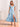 Ruffle Sleeve A-Line Chiffon Tea Length Bridesmaid Dress - Light Blue