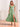 Ruffle Sleeve A-Line Chiffon Tea Length Bridesmaid Dress - Sage Green