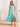 Ruffle Sleeve A-Line Chiffon Tea Length Bridesmaid Dress - Turquoise