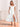 Ruffle Sleeve A-Line Chiffon Tea Length Bridesmaid Dress - White