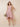 Chiffon Ruffled Midi High Low V-Neck Bridesmaid Dress in Dusty Pink