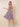 Mauve Chiffon Midi High Low V-Neck Tank Pleated Bridesmaid Dress