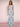 One Shoulder Chiffon Floral Printing Sheath Bridesmaid Dress - Baby Blue Floral