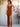 Backless Floor Length Sheath Slit Bridesmaid Dress - Burnt Orange