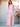 Ruffle Tank Top Bridesmaid Dress With Slit - Pink