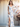 Ruffle Chiffon Floral Printing Short Sleeves Sheath Bridesmaid Dress - Baby Blue Floral
