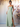V-Neck Layered Sheath Bridesmaid Dress With Slit - Olive Green