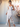 Floral Printing Ruffle Chiffon Bridesmaid Dress With Split - White Floral