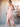 Floral Printing Ruffle Chiffon Bridesmaid Dress With Split - Pink Floral