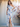 Sheath One Shoulder Floral Printing Chiffon Bridesmaid Dress Split - Light Blue