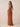 Burnt Orange Chiffon Ruched Mermaid Slit Bridesmaid Dress with Strapless