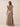 Jacquard Lace Square Neck Bridesmaid Dress with Flutter Sleeve in Taupe