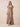 Jacquard Lace Square Neck Bridesmaid Dress with Flutter Sleeve in Taupe