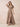 Jacquard Lace Square Neck Bridesmaid Dress with Flutter Sleeve in Taupe