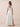 Jacquard Lace Square Neck Bridesmaid Dress with Flutter Sleeve in White