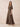 Flutter Sleeve V-Neck Jacquard Lace Bridesmaid Dress with A-Line in Brown