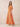 Flutter Sleeve V-Neck Jacquard Lace Bridesmaid Dress with A-Line in Orange